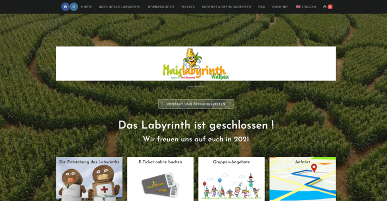 Maislabyrinth – Wallau – Ticketsystem & Shop